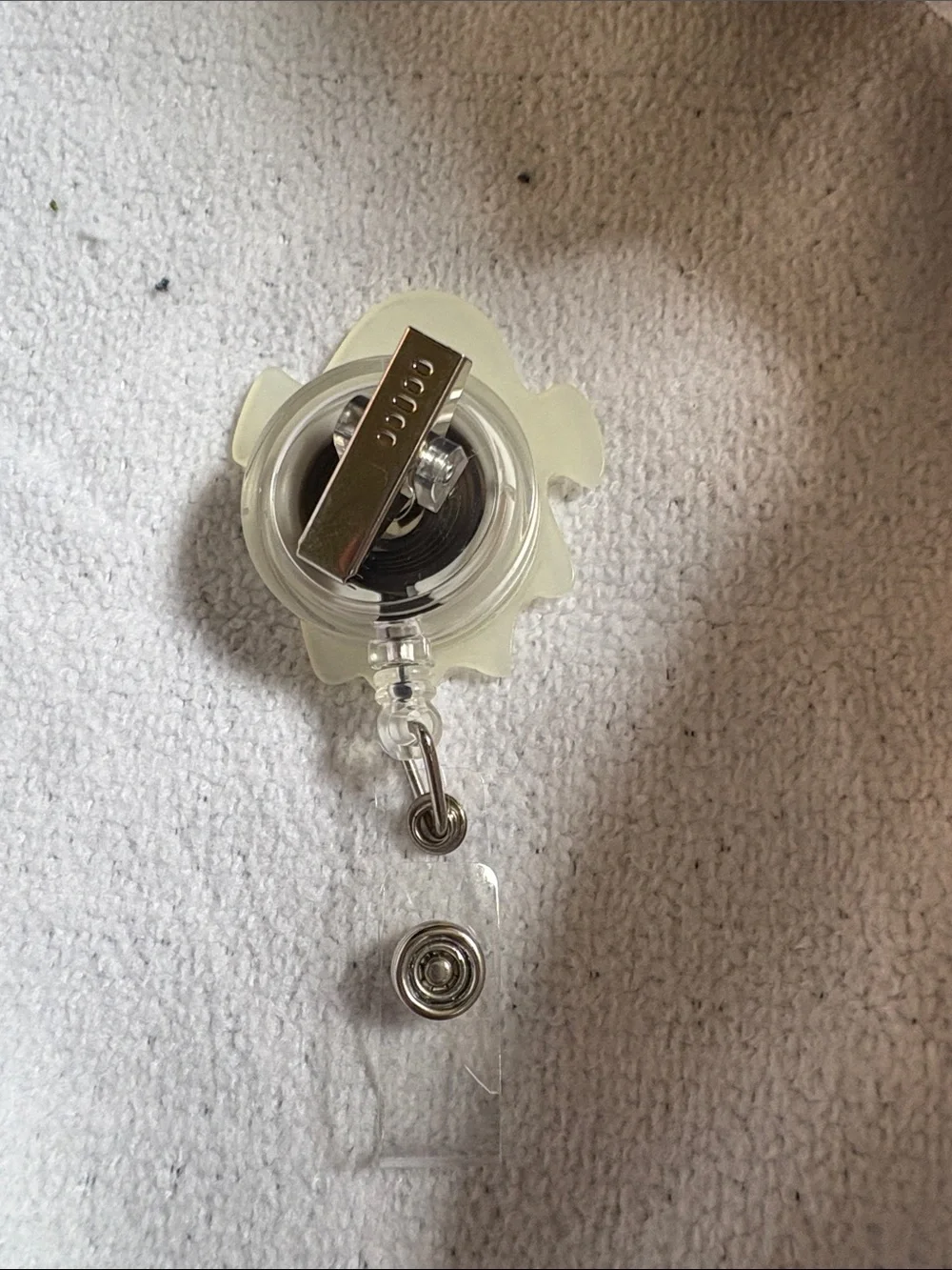 Cute Ghost Badge Reel – White Ghost Design